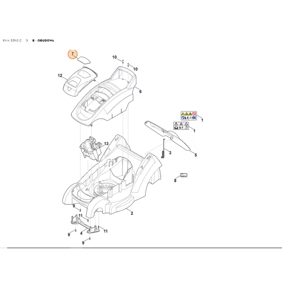 STIHL Tabliczka znamionowa RMA 339 C 6320 967 1505